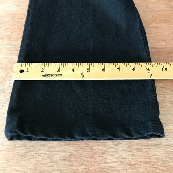 Lauren Ralph Lauren Jeans Women 14 Black Floral Textured High Rise Stretch 18163 - Picture 8 of 13